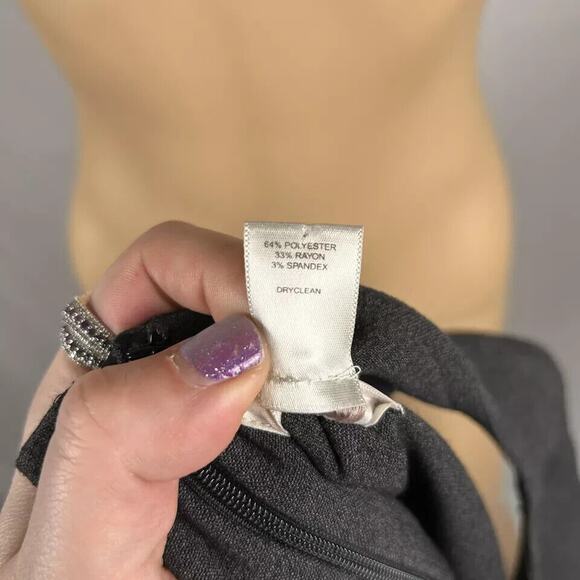 LOFT Black Blue Color Block Sleeveles Midi Shift Dress 10 Medium Business Casual - Picture 3 of 4